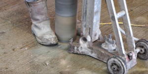 miner drilling the ground