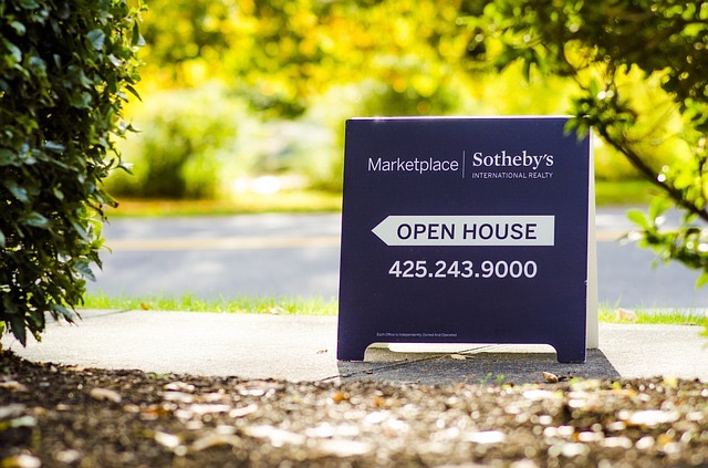 open house street sign